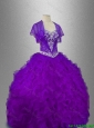 2016 Elegant Best Selling Beaded Sweetheart Quinceanera Gowns in Purple