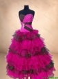 2016 Luxurious Popular Multi Color Sweet 16 Gowns with Ruffled Layers