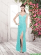 Cheap Lovely New Arrivals Column Straps Laced Prom Dresses in Turquoise