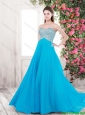 Elegant Discount Empire Sweetheart Prom Dresses with Brush Train