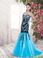 Cheap Lovely Gorgeous Mermaid Sweetheart Brush Train Prom Dresses with Appliques