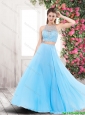 Cheap Lovely Popular Backless Brush Train Prom Dresses with Halter Top