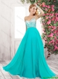 New Arrivals Beautiful One Shoulder Criss Cross Prom Dresses in Turquoise