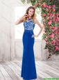 Perfect Pretty Popular Column Beaded Prom Dresses with Open Back
