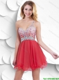 Best Selling Beautiful Beaded Short Prom Dresses with Criss Cross