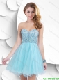 Classical Luxurious Classical Mini Length Sweetheart Prom Gowns with Beading