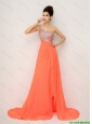 2016 New Arrivals One Shoulder Prom Dresses with High Slit and Sequins