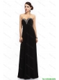 New Style Sweetheart Beaded Black Prom Dresses with Lace Up
