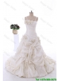 Classical Hand Made Flowers Court Train Wedding Dresses