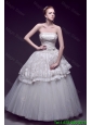 Luxurious Appliques Ball Gown Wedding Dresses with Brush Train