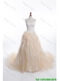 Affordable A Line Sweetheart Wedding Dresses with Appliques