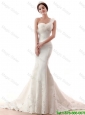 Exquisite Beading and Feather Mermaid White Wedding Dresses