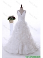 Most Popular Ruffles Wedding Dresses with Court Train