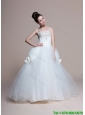 Perfect A Line Straps Beading Wedding Dresses with Bowknot