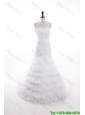 Romantic Mermaid Strapless Wedding Dresses with Ruffled Layers