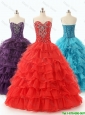 Beautiful 2016 Discount Ball Gown Sweet 16 Dresses with Ruffled Layers