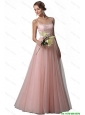 Fashionable Appliques Empire Bateau Prom Gowns in Tulle