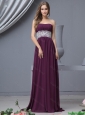 Junior Strapless Laced Prom Dresses with Brush Train