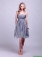 Classical Strapless Short Prom Dresses with Belt and Ruching
