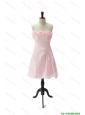 Cheap Brand New Hand Made Flowers and Ruching Baby Pink Prom Dresses