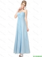 Modest Ankle Length Sweetheart Prom Dresses in Light Blue