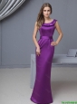Beautiful Column Scoop Prom Gowns with Floor Length