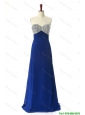 Cheap Perfect 2016 Beading Sweep Train Prom Dresses in Royal Blue