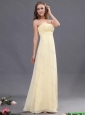 Discount Sweetheart Ruching Light Yellow Prom Dresses