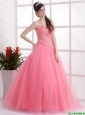 Modest A Line Sweetheart Prom Dresses in Watermelon