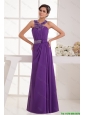 Modest Empire Straps Prom Dresses with Beading