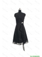Cheap Custom Made 2016 Beading Black High Low Prom Dress