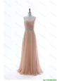 Pretty Most Popular Beading Long Prom Dresses in Peach for 2016 Summ