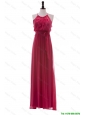 Pretty Simple 2016 Scoop Long Ruching Prom Dresses in Red