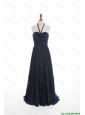 Cheap New Style Navy Blue Long Prom Dresses with Pleats for 2016