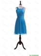 Cheap 2016 Wonderful Ruching Short Prom Dresses in Blue