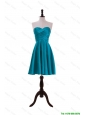 Cheap Most Popular Ruching Short Prom Dresses in Teal