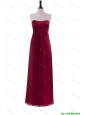 Cheap New Style Ruching Wine Red Prom Dresses for 2016