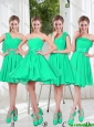 Turquoise Short Bridesmaid Dresses in Fall