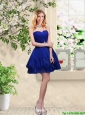 Simple Sweetheart Royal Blue Prom Dresses with Belt