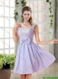 2015 Fall A Line Straps Lace Prom Dresses in Lavender