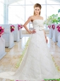 Informal A Line Laced Wedding Dresses with Lace Up