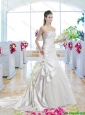Romantic Mermaid One Shoulder Bridal Gowns with Court Train