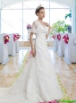 Best Selling V Neck Bridal Gowns with Short Sleeves for 2016