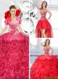 Pretty Sweetheart Detachable Quinceanera Dresses with Ruffles