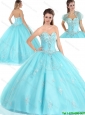 Popular Sweetheart 2016 Spring Quinceanera Dresses with Appliques