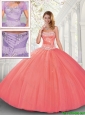 Discount Puffy Strapless Tulle Quinceanera Dresses for 2016