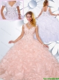 Perfect Beading V Neck Quinceanera Gowns with Pick Ups