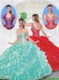 Popular Strapless Beading Sweet 16 Dresses with Ruffled Layers