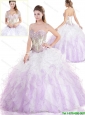 Unique Ruffles and Beading Sweet 16 Gowns in Multi Color