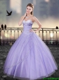 2016 Popular Beading Lavender Sweetheart Quinceanera Gowns